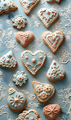Fototapeta premium cookies and bread in an illustrator doodle graphic style