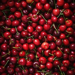 Fresh and Juicy Red Cherries Pattern