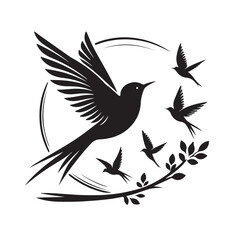 Bird victor back and white image