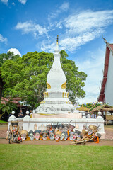 Culture Festival Phi Ta Khon or ghost following people, people wearing masks, is a local tradition in Dan Sai District, Loei Province, Thailand, Asia.