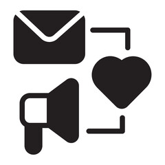 work flow glyph icon