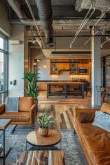 Comfortable coworking office with a mix of lounge areas, private desks, and collaborative spaces to suit different work preferences