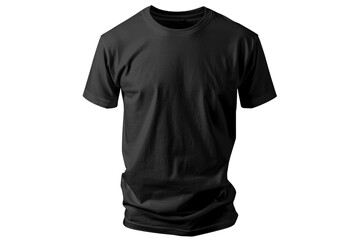 Plain Black T-Shirt Front View