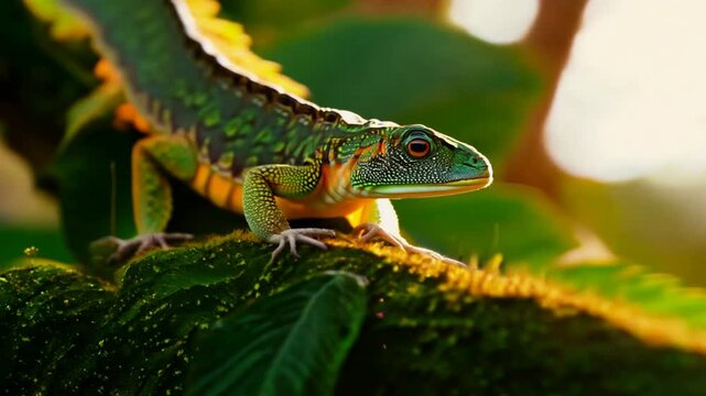 Iguania Reptile Vegetation Organism Grass Lizard Amphibian Chameleon Close-up Gecko Anole Landscape