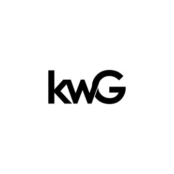 kwg initial letter monogram logo design