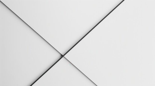 Minimalist background with a clean, white surface and a single, thin black line running diagonally across, creating a striking contrast and a sense of simplicity and elegance, ideal for modern,
