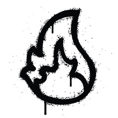 Graffiti spray Fire isolated on white background