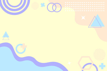 Flat design abstract background cute color