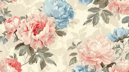 Gordijnen Wallpaper with chintz pattern in 16:9 format in high definition © Mark