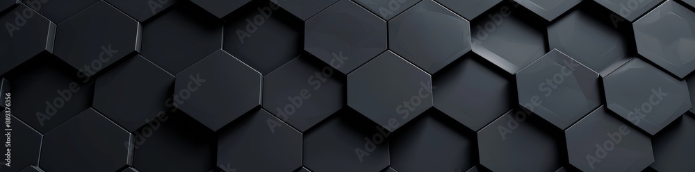 Poster the abstract hexagon geometric surface loop 1a is an abstract hexagonal grid pattern with random wav