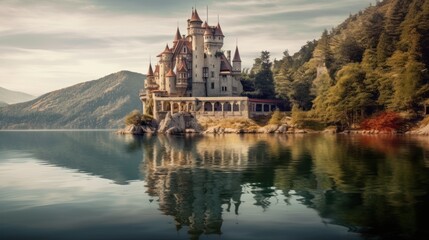 A Majestic Castle on a Tranquil Lake