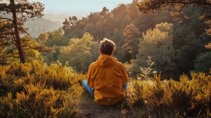 Shoot a candid portrait of someone enjoying nature