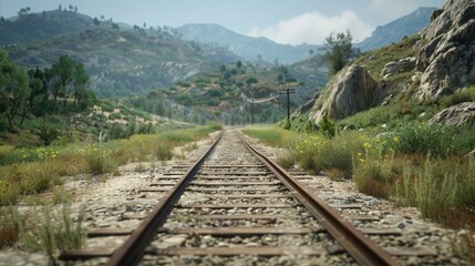 Fototapeta premium Realistic engine tracks