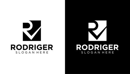 Naklejka premium R letter logo design Vector. Graphic alphabet symbol for corporate business identity. Creative typographic icon concept.