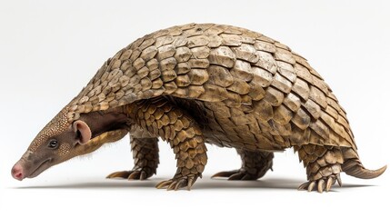 Obraz premium An armadillo pangolin animal isolated on white