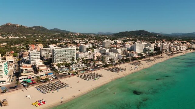 Stunning Aerial View of Cala Millor, Mallorca