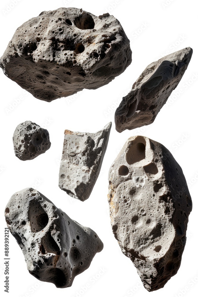 Poster a picture of a group of rocks with holes in them