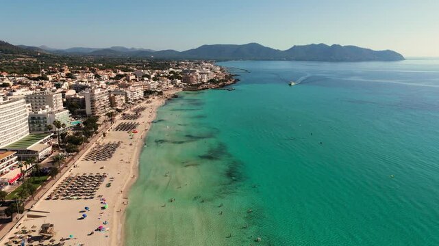 Scenic Aerial Tour of Cala Millor, Mallorca