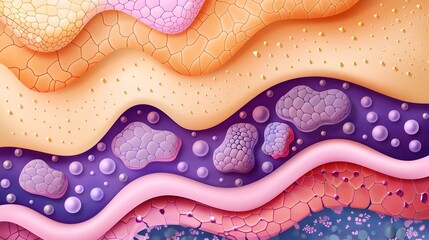 Obraz premium Mesmerizing Abstract Fluid Waves and Shapes in Vibrant Colors