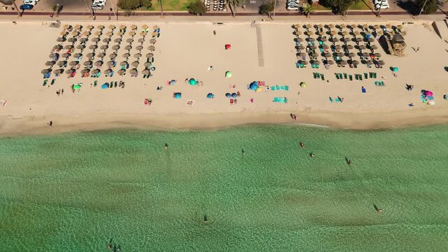 Breathtaking Drone Beach Footage Over Mallorca's Cala Millor