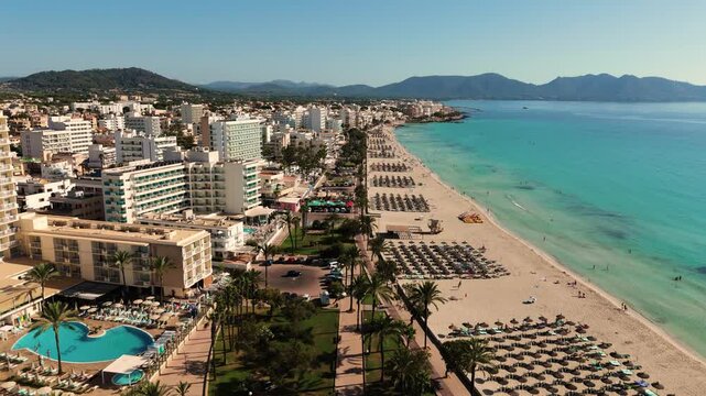 Stunning Aerial View of Cala Millor, Mallorca