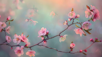 Spring Beauty in Bloom Delicate Flowering Branch