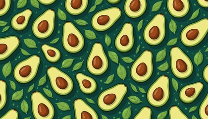 avocados seamless pattern