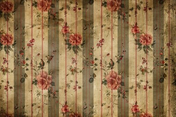 Vintage wallpaper background with a floral pattern based on an ancient house interior - Victorian wallpaper background