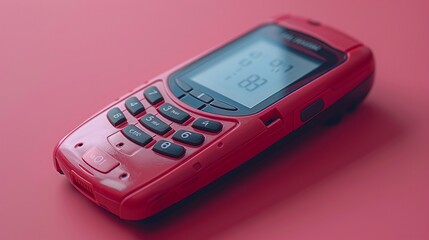 Digital thermometer on a flat white background bright studio lighting minimalistic and sleek design