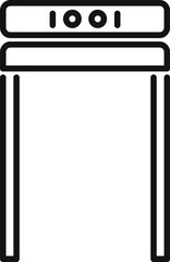 Metal detector gate is ensuring safety and security by scanning for prohibited items