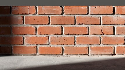 Obraz premium Precise brick wall pattern with symmetrical alignment, great for architectural sketches and urban development projects. Illustrater Image, Shiny, bright, beautiful , Minimalism,