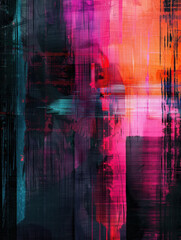 Fototapeta premium Abstract geometric glitch style vintage background wallpaper