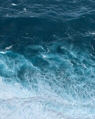 Fototapeta na wymiar Aerial View of Ocean Waves – Ideal for Travel and Nature Photography