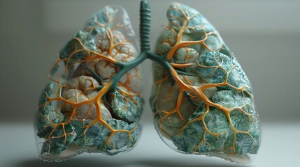 Fototapeta premium Human skull model flat minimal background bright studio lighting showcasing the anatomical details