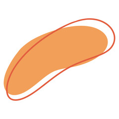 Abstract Orange Blob Shapes Element