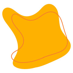 Abstract Orange yellow Blob Shapes Element