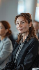 Confident Businesswoman Attending a Seminar