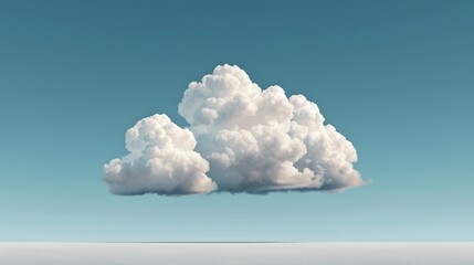 Soft clouds drifting in a clear blue sky, suitable for peaceful outdoor scenes and nature photography. Illustrater Image, Shiny, bright, beautiful , Minimalism,