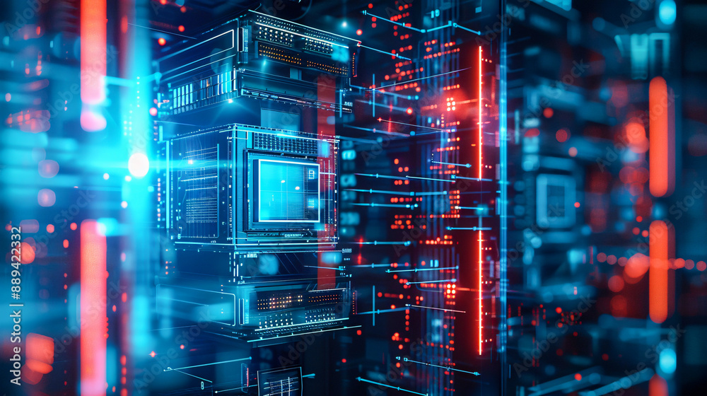 Poster a futuristic visual of a digital vault with multiple layers of security, representing the concept of