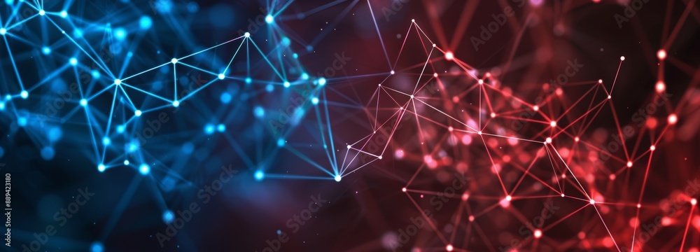 Aufkleber A 3D texture representing digital connection dots and lines. Technology background. Network connection structure. Plexus effect.