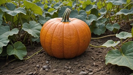 Harvest Bounty Vibrant Pumpkin Patch Overlooking The Earth