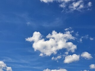 Clouds in the blue sky.
