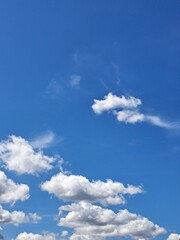 Clouds in the blue sky.