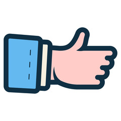 thumb up like gesture icon