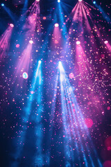 Concert Stage with Colorful Lights