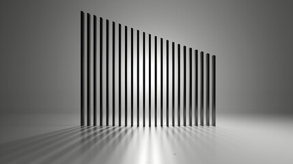 Obraz premium Thin vertical lines in grayscale, perfect for subtle textures and background elements in graphic design. Illustrater Image, Shiny, bright, beautiful , Minimalism,