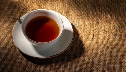 cup of coffee on wooden table