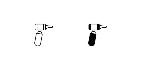 otoscope set icon with white background vector stock illustration