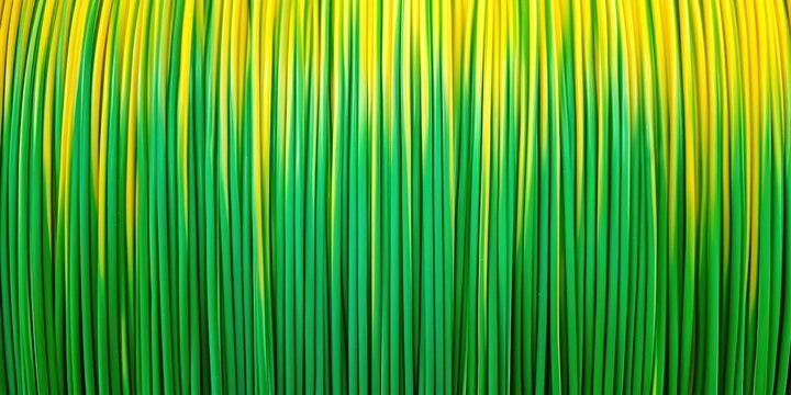 Abstract Pattern of Green and Yellow Wires