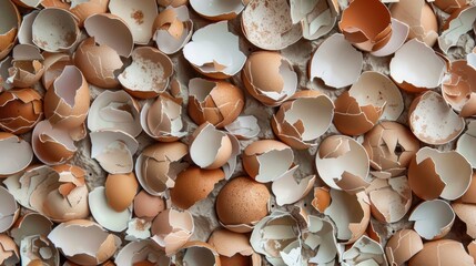 Eggshells as a pattern or backdrop